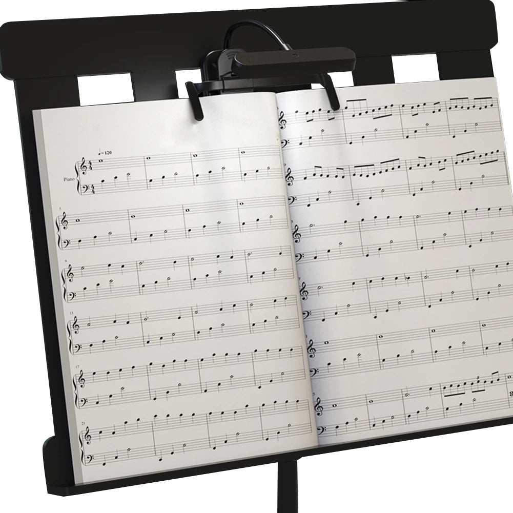 LED Music Stand Light with Flexible Neck Clip On Reading Light Touch Stepless Dimming Clip On Book Lamp for Home Office
