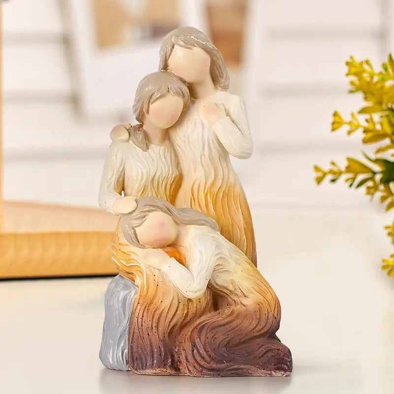 Nordic Angel Love Family Resin Figure Figurine Ornaments Family Happy Time Home Decor Crafts Statue Mother's Day Birthday Gifts