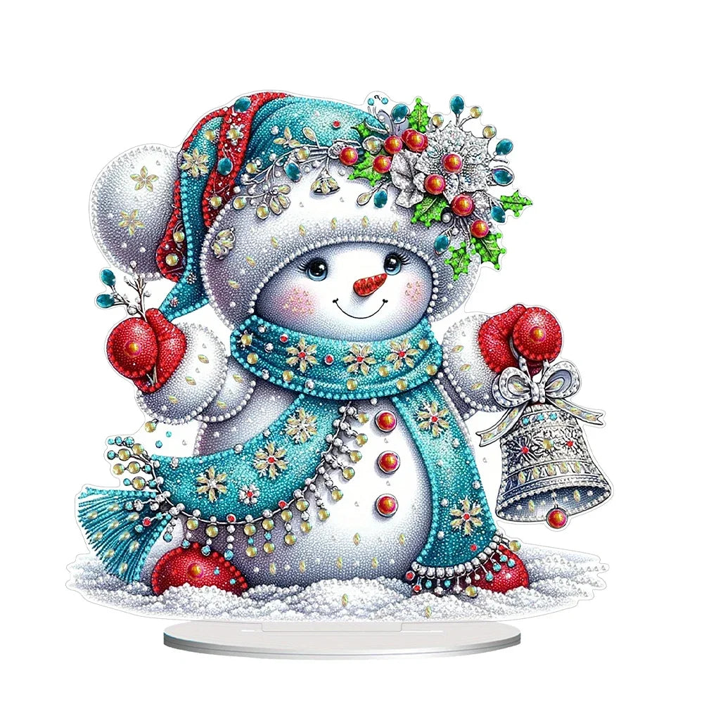 Christmas Special Shaped Desktop Diamond Art Kits Acrylic Diamond Painting Desktop Ornaments Kit for Home Office Desktop Decor
