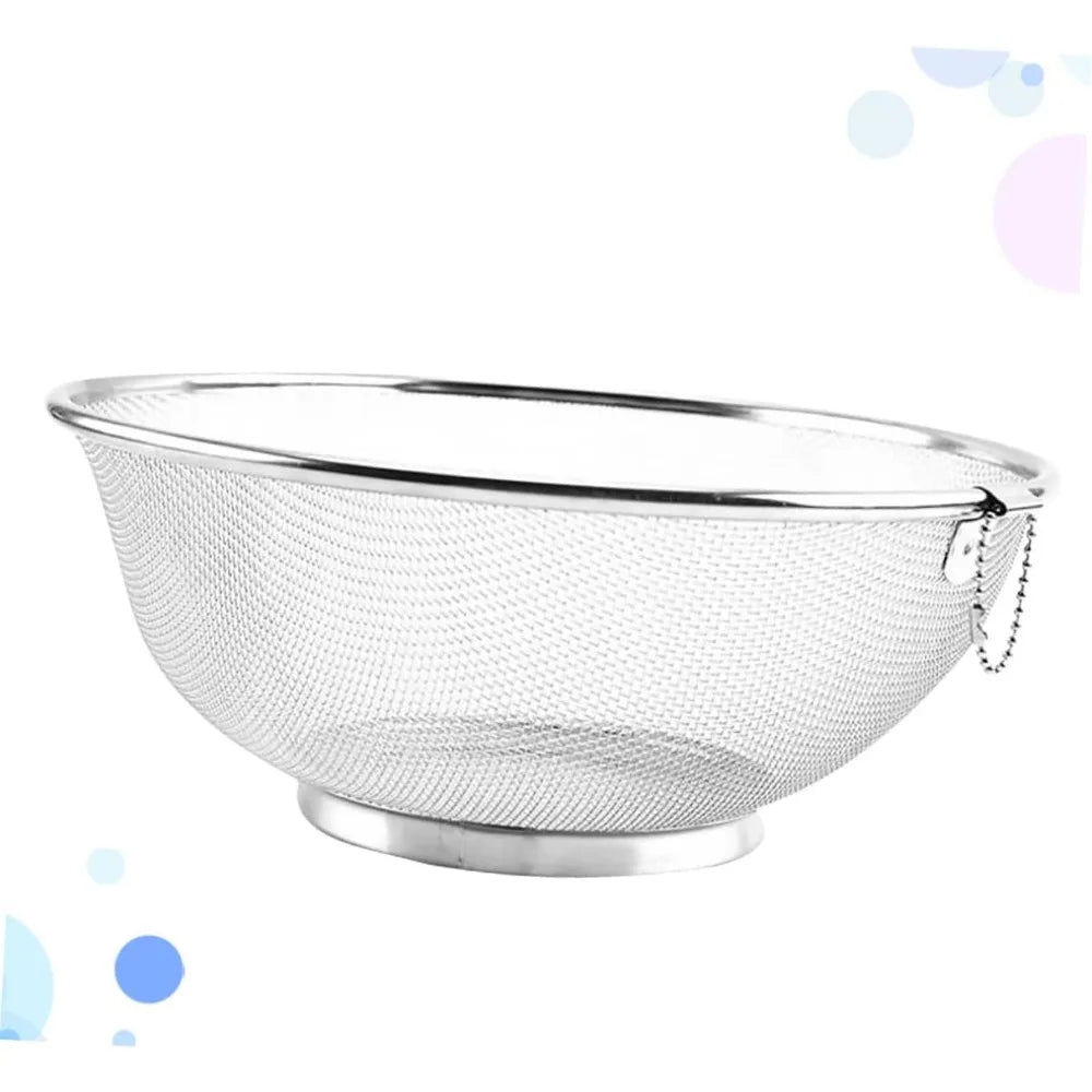 Stainless Steel Fruit Veggie Washing Bowl over The Sink Colander Kitchen Drainage Basket