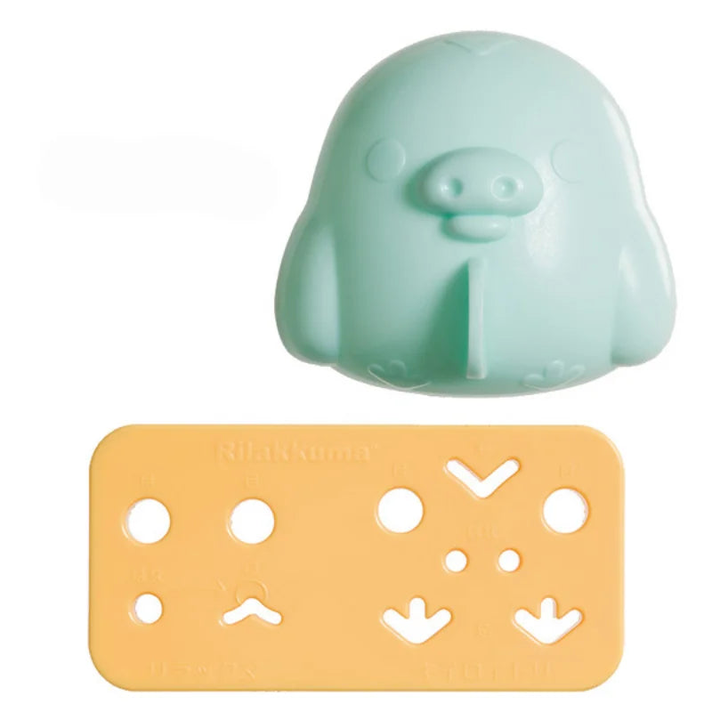 Rice Ball Mold Set Chicken Bear Kawaii Sushi Curry Rice Mould Pattern Bento Accessories Seaweed Cutter Kitchen Tools
