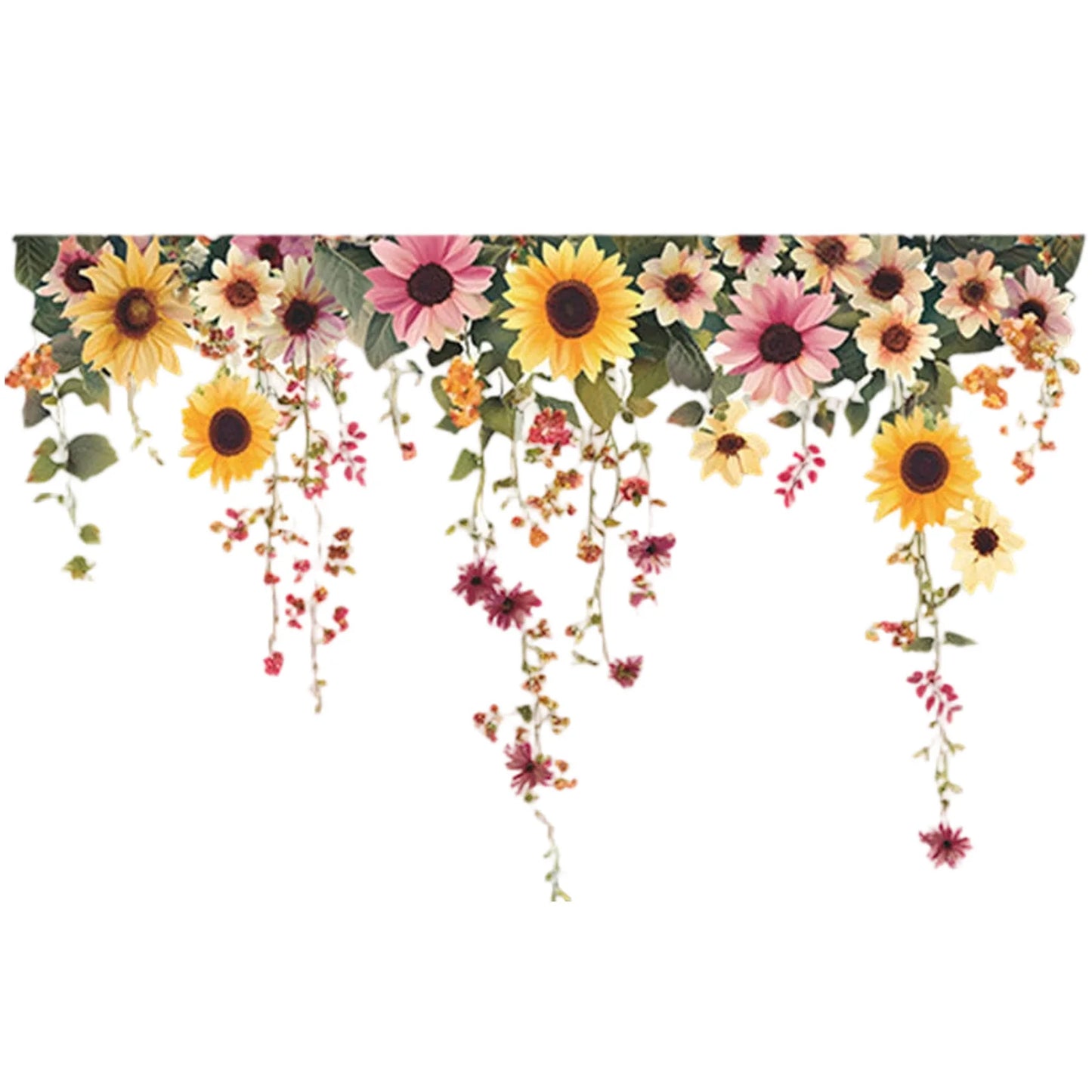 Floral and Foliage Wall Decals Peel and Stick Mural Art for Home Decor Bedroom Living Room Accent Wall Background Decoration