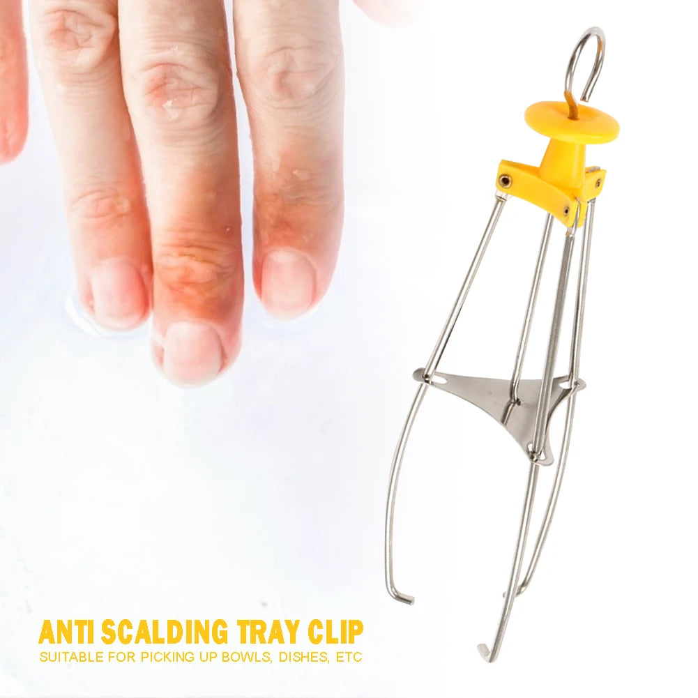 Stainless Steel Pan Dish Gripper Clips Anti-Hot Hot Plate Or Bowls Clamp Holder for Kitchen Home Restaurant Cooking