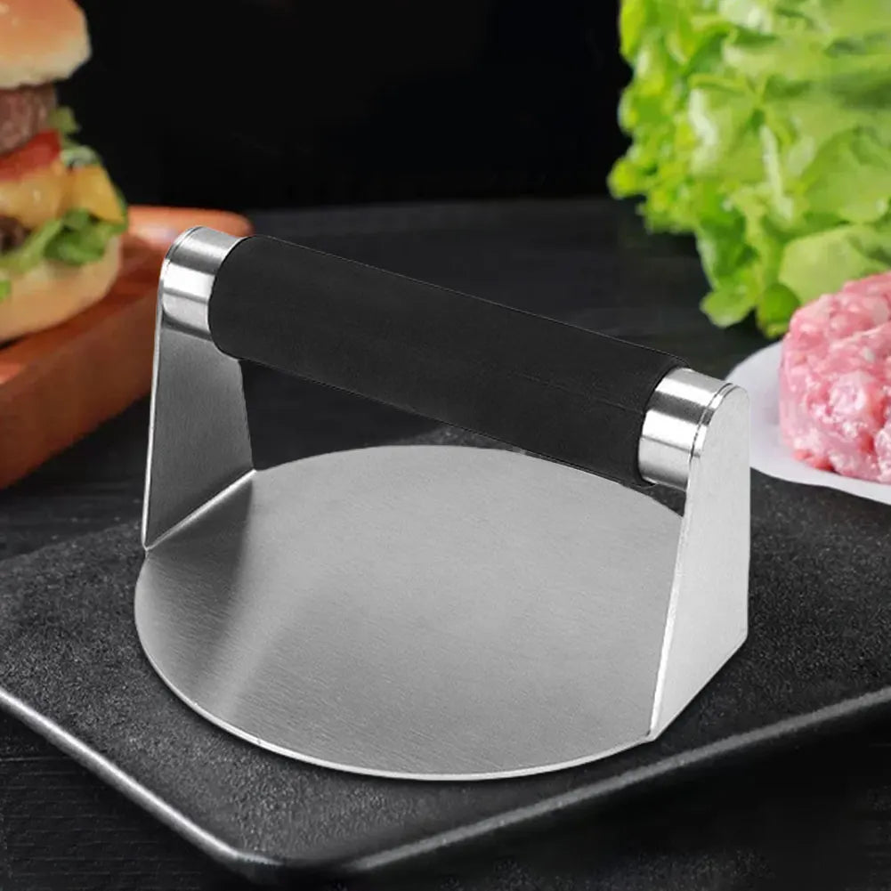 Stainless Steel Smash Burger Press Hamburger Patties Meat Masher Circular Meat Press Mold for Deli Meats Kitchen Accessories
