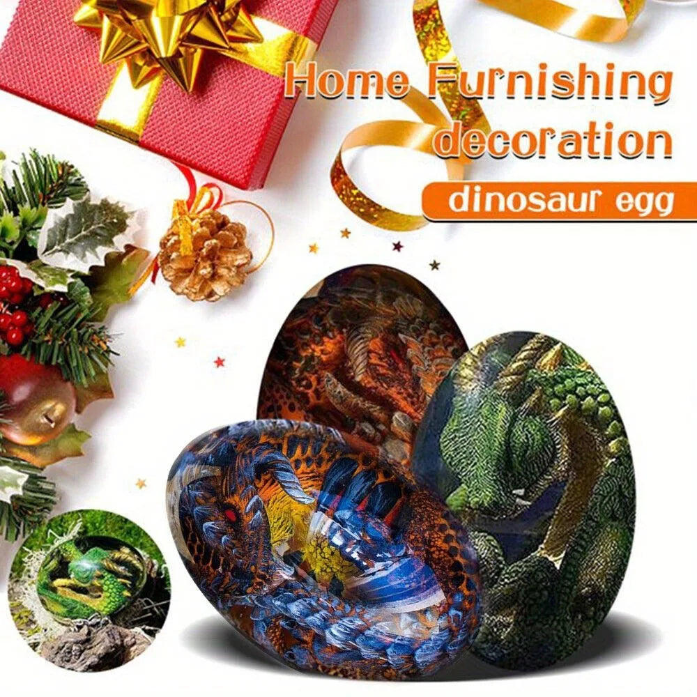 Crystal Transparent Resin Statue Dragon Egg Lava Dinosaur Souvenir Decor Gift