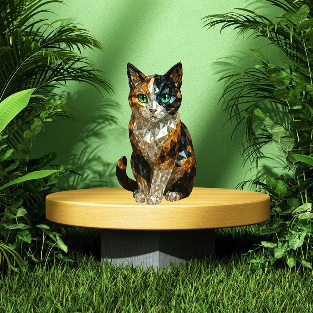Creative Fake Crystal Mini Collectible Art Clear Statue Resin Animal Artwork Sculpture for Home Office Shelf Desk Table Decor