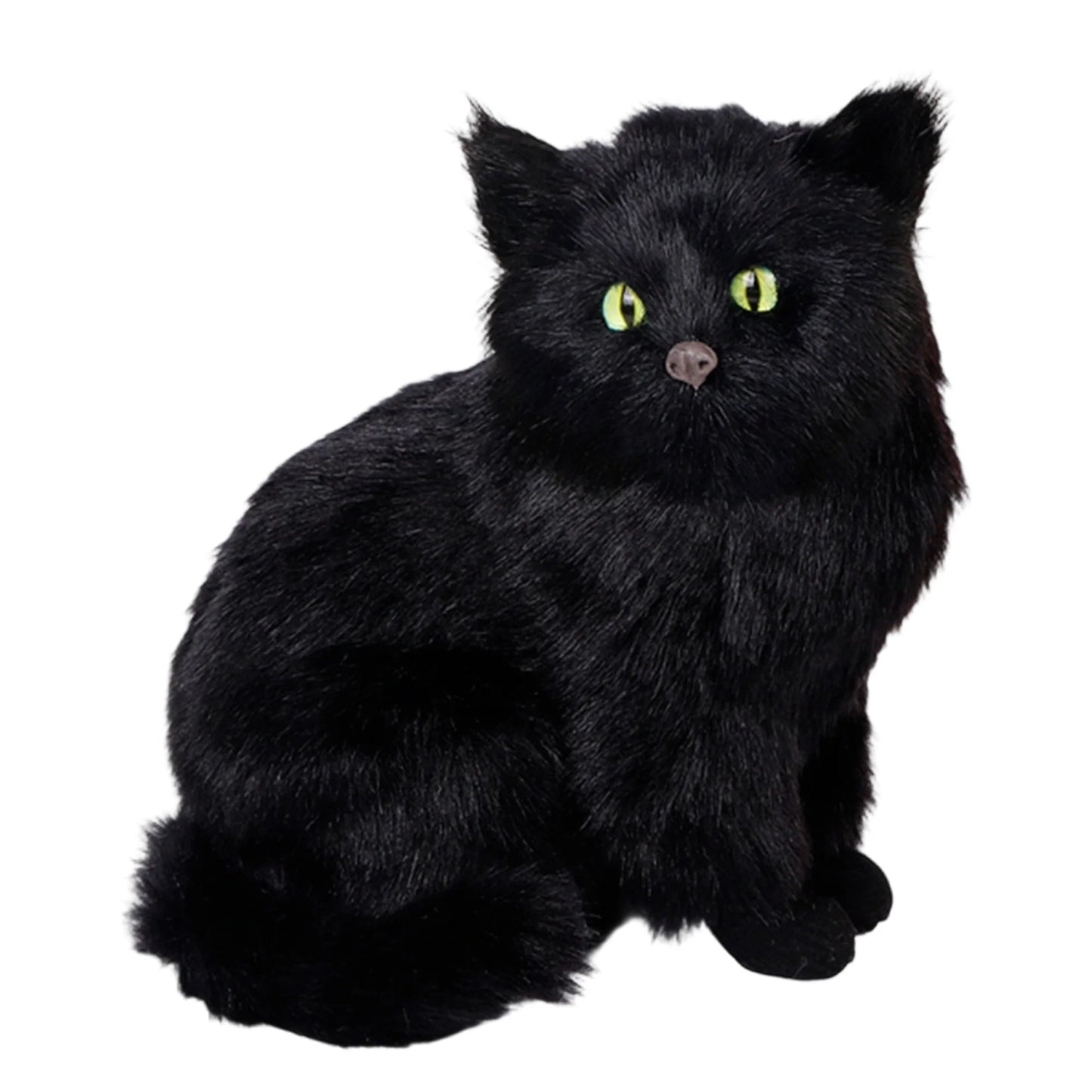 Halloween Black Cat Figurines Set of 3 Spooky Decorations for Home Office Party Miniature Cat Ornaments for Table Display