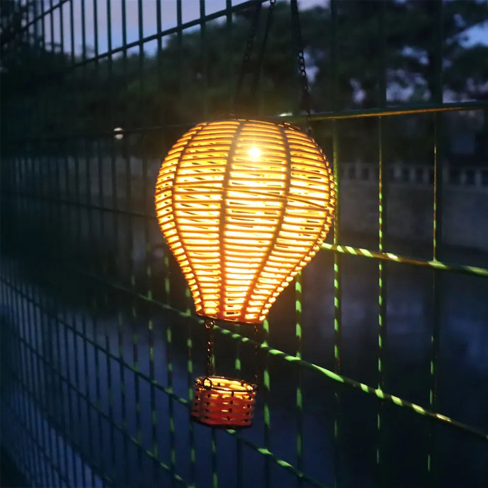 Solar Hot Air Balloon Lantern Hanging Solar Lantern Outdoor Lights Waterproof Lanterns Garden Patio Yard Party Decor