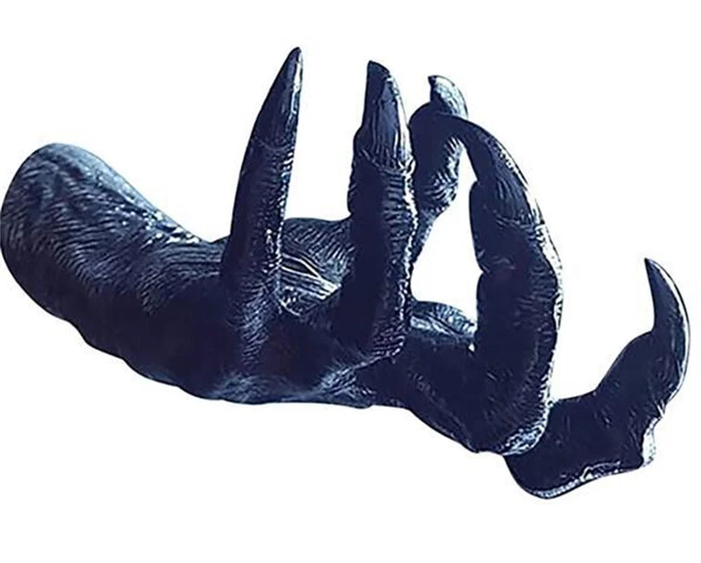 Halloween Decoration Witch Hand Statue Gothic Art Sculpture Resin Retro Wall Keys Jewelry Hange Horror Props DIY Decor