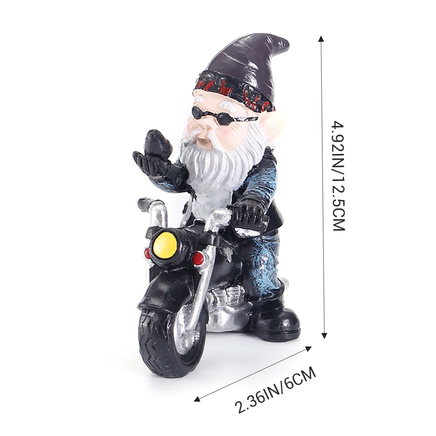 Resin Gnome Statue Waterproof Mini Decor Statue Pastoral Landscape Ornaments Suitable for Outdoor Yard Patio Decoration