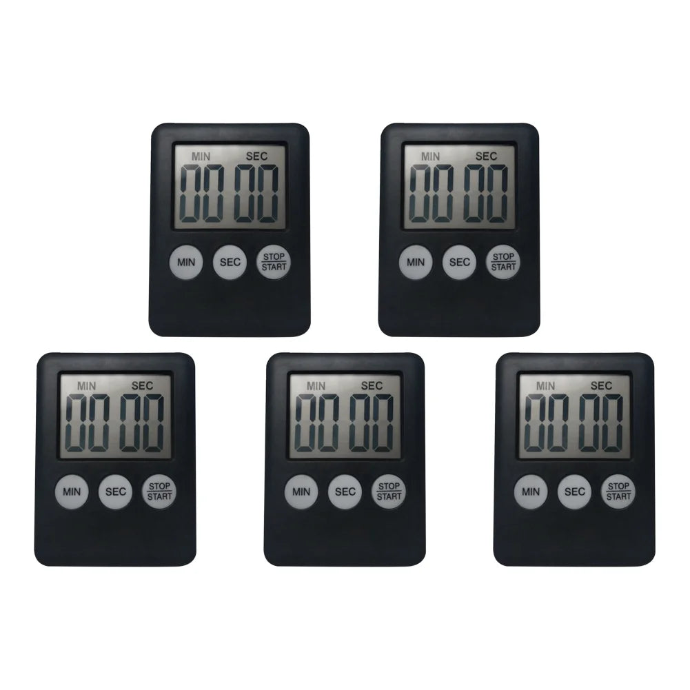 10-1PC Mini Electronic Timer Stopwatch LCD Display for Sports Exercise Baking Cooking Digital Timer Multi-Function Kitchen Timer