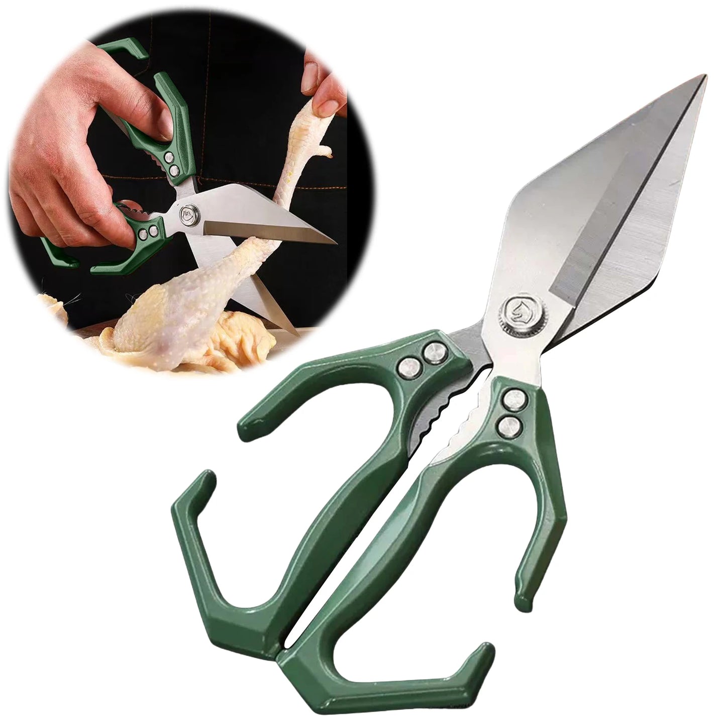 Kitchen Scissors Stainless Steel Heavy Duty Scissors Cooking Shears for Chicken/Poultry/Fish/Meat/Vegetables/Herbs/BBQ