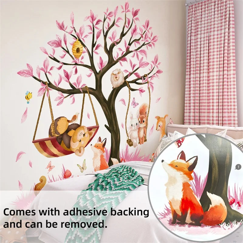 Children s Room Decor Adorable Animal Forest Wall Decals Easy to Apply and Remove Nursery Wall Art for Kids
