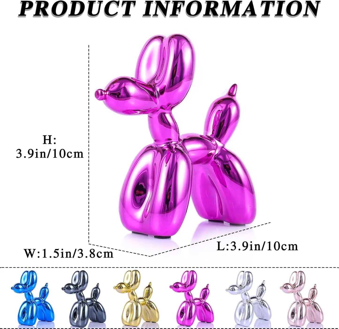 Dog Decor,Balloon Animal Decor,Shelf Decor Preppy Room Decor,Cute Statue Home Decor, Bedroom Modern Sculpture Desk Decor,Office