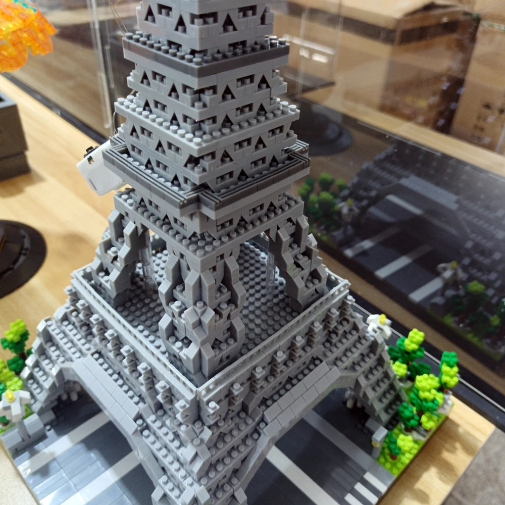 Eiffel Tower Paris Architectural Micro Mini Model Building Blocks Toy : Enhance Your Office Decor, Boost Hand Skills Gift