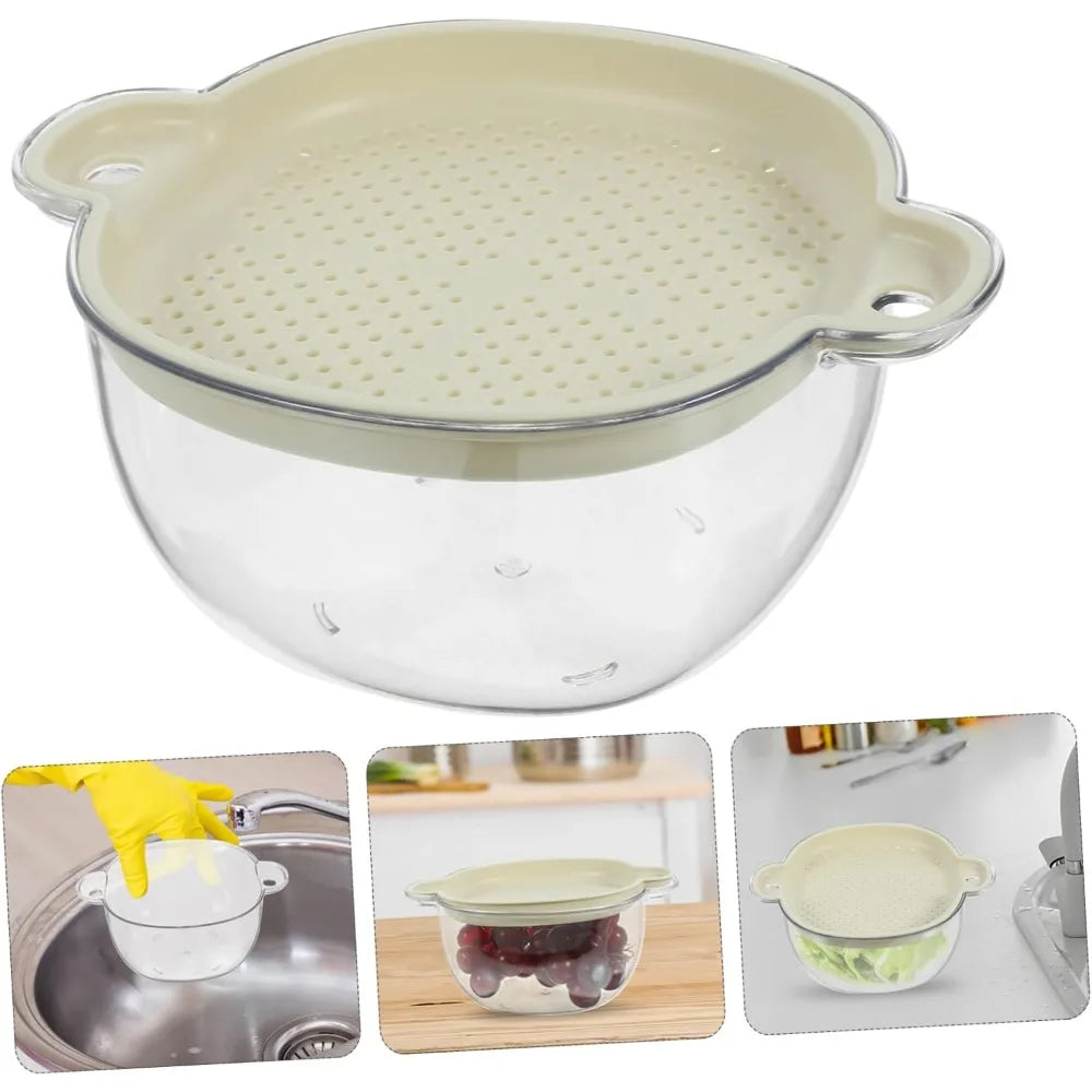 Produce Basket Vegetable Fruit Washing Drain Kitchen Sink Strainer Bowl
