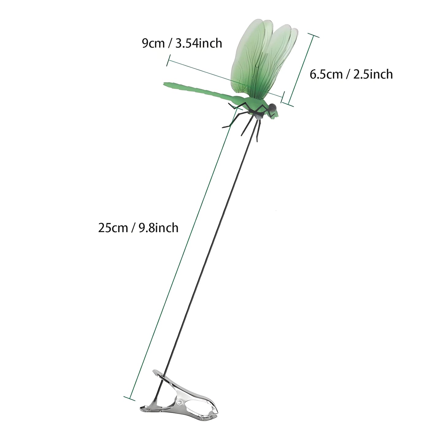 12Pcs Whimsical Dragonfly Garden Clips | Vibrant Outdoor Decor Accents | Pole & Hat Clip-Ons for Plants, Fences & Patio Decor