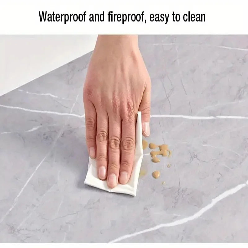 30PCS Peel - off Thickened Floor Stickers: Imitation Marble for Furniture Decoration