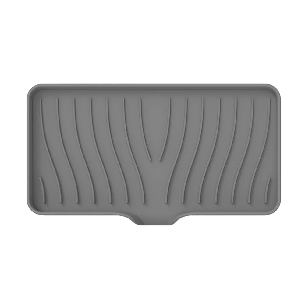 Silicone Drain Pad Countertop Protector Water Splash Catcher Mats Double-sided Faucet Splash Guard Tray Bathroom Kitchen Gadgets