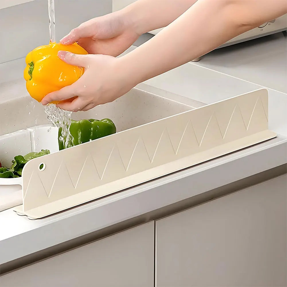 Silicone Water Splash Guard Washing Basin Anti-splash Stopper Splash Protector for Kitchen Island and Bathroom