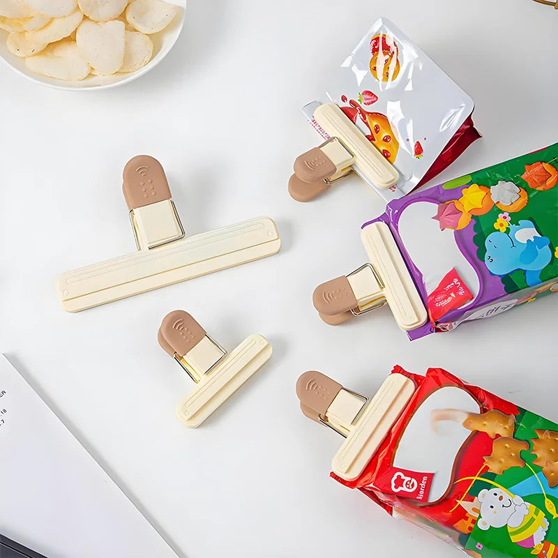 Food Storage Clips - Airtight Sealing Clips for Snacks, Chips, Bags, Kitchen Organization, Plastic Food-Safe Bag Clamps