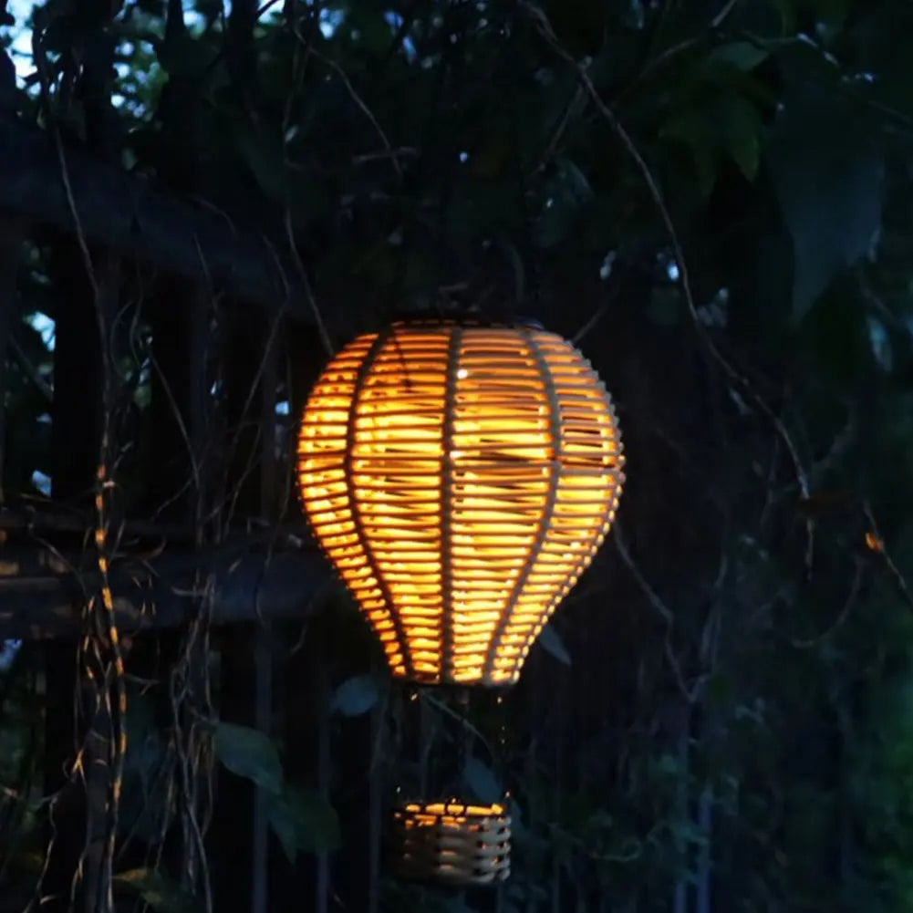 Solar Hot Air Balloon Lantern Hanging Solar Lantern Outdoor Lights Waterproof Lanterns Garden Patio Yard Party Decor