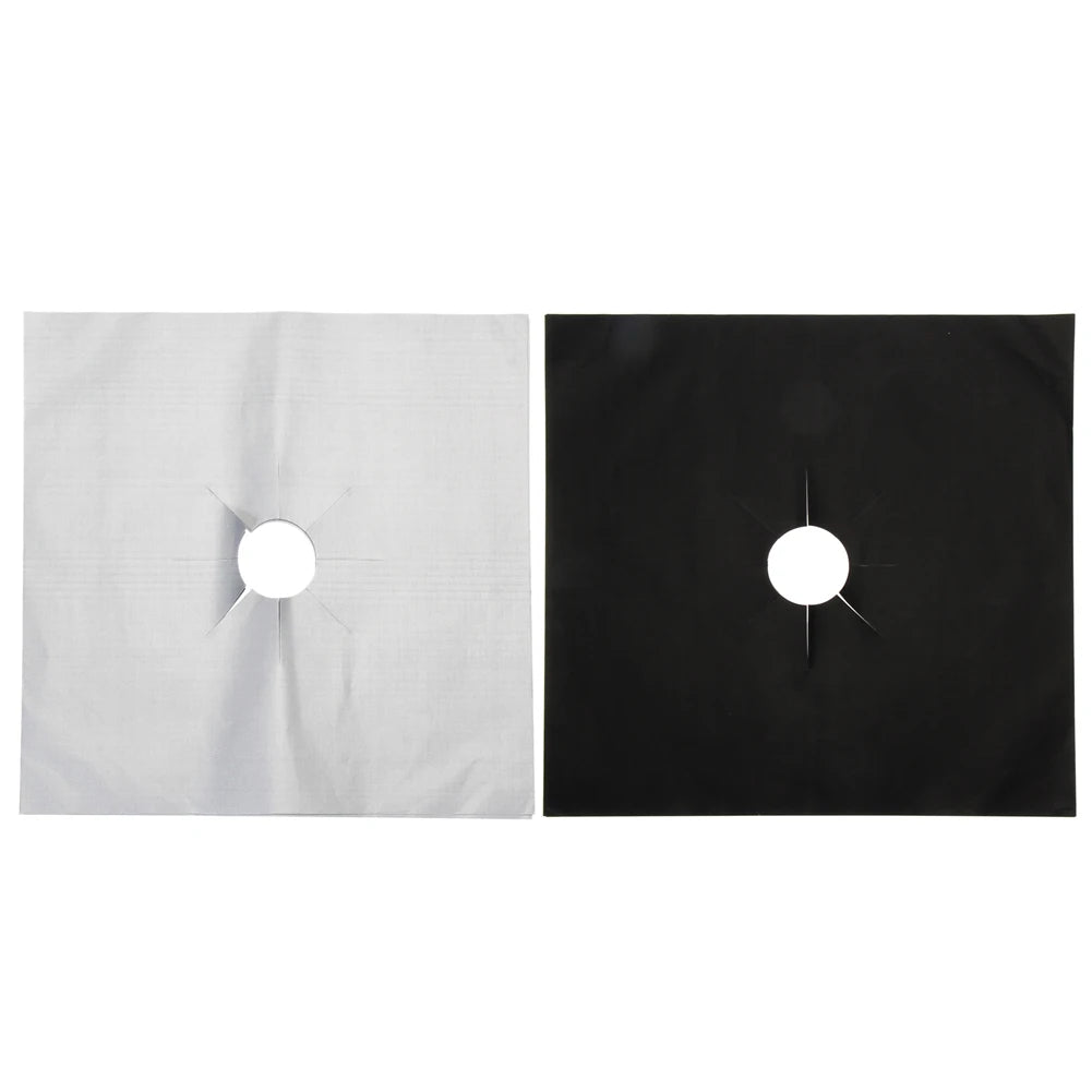 4Pcs Gas Burner Cover Non-Stick Gas Stove Protector Cover Heat Resistant Reusable Stove Clean Mat Cuttable for Kitchen