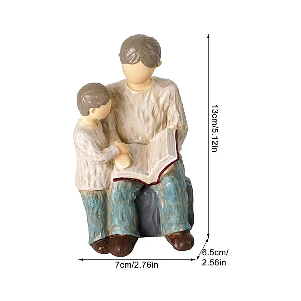 Nordic Angel Love Family Resin Figure Figurine Ornaments Family Happy Time Home Decor Crafts Statue Mother's Day Birthday Gifts