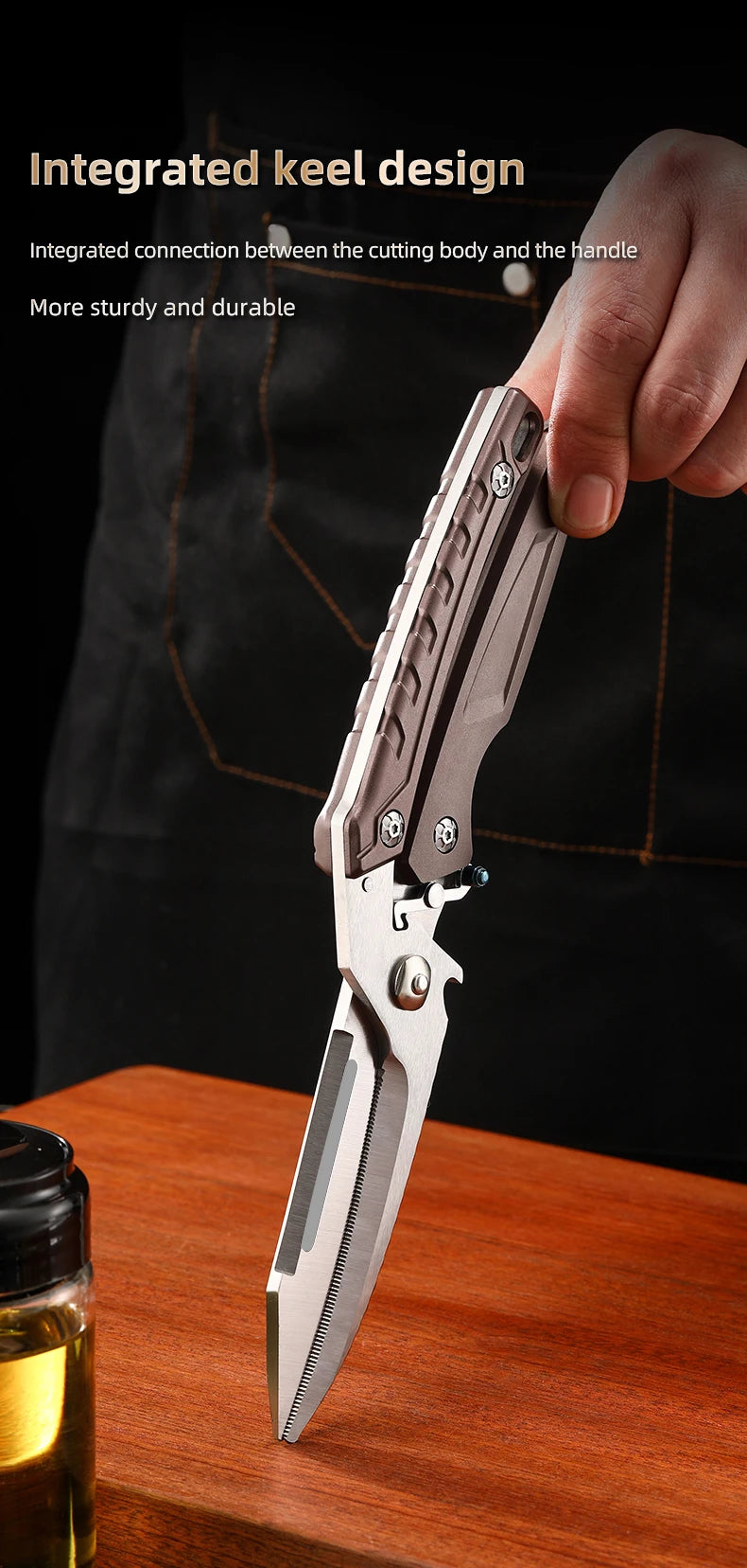 Heavy Duty Poultry Shears - A Must Have Kitchen Shears for Chicken and Meat Cutting - Stainless Food Kitchen Scissors
