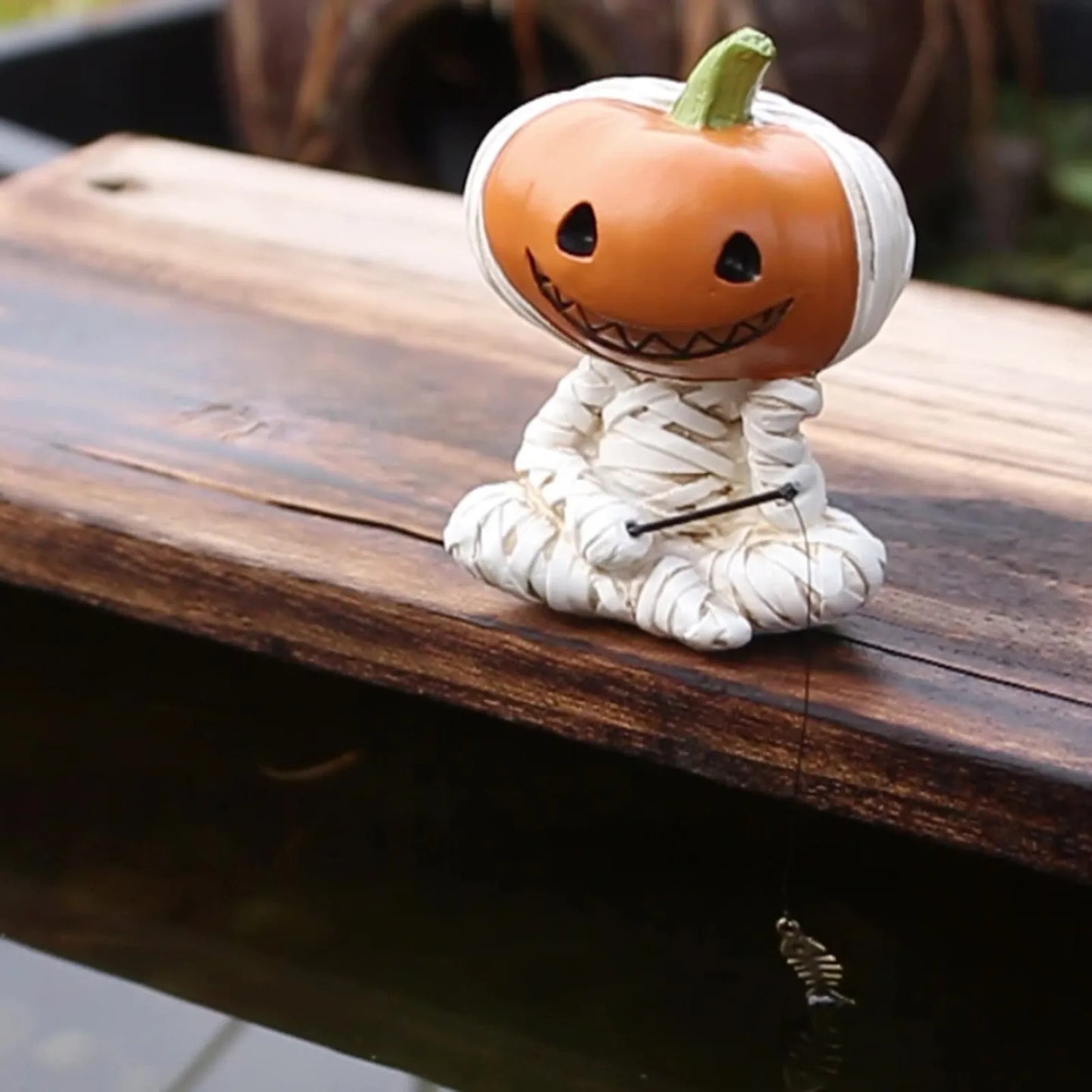 Halloween Bandage Doll Fishing Resin Ornament Home Decoration Accessories Party Supplies Home Decoration Accessories New