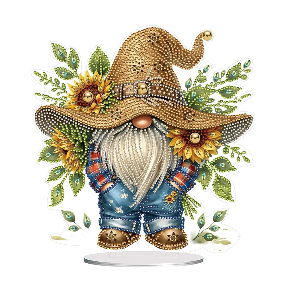 Special Shape Table Top Diamond Painting Ornament Kits Cute Gnome Diamond Painting Desktop Decorations Bedroom Table Decoration