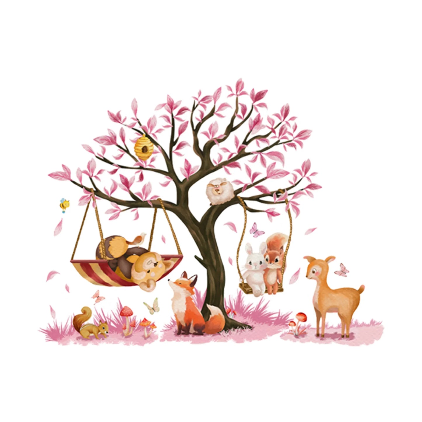 Children s Room Decor Adorable Animal Forest Wall Decals Easy to Apply and Remove Nursery Wall Art for Kids
