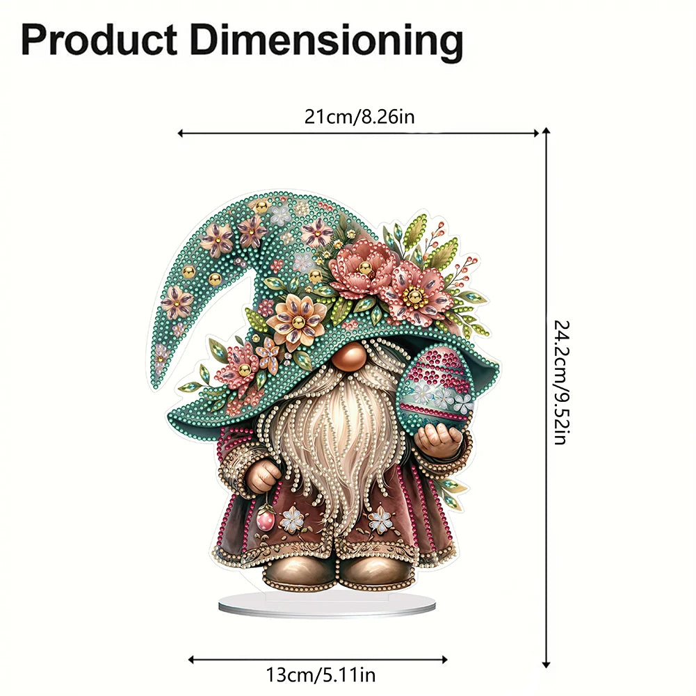 Special Shape Table Top Diamond Painting Ornament Kits Cute Gnome Diamond Painting Desktop Decorations Bedroom Table Decoration