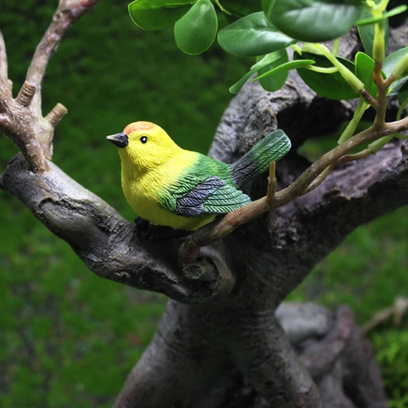 Birdie Figurines Gardening Ornaments 4Pcs/Set Bird's Nest Bird Eggs Landscape Mini Bonsai Simulation Model Dollhouse Decor
