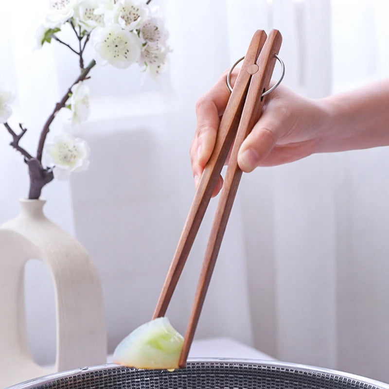 Food Clip Kitchen Tongs Things for Kitchens Cooking Clamp Tweezers Utensils Household Toasters Wooden