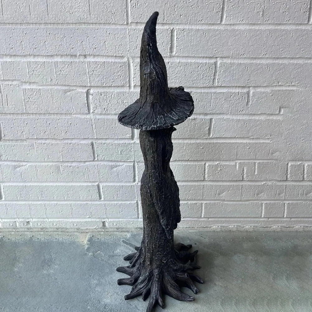 Enchanting Witch Statue 30CM Resin Halloween Home Desktop Statue Ornament Retro Gothic Indoor Figurine Halloween