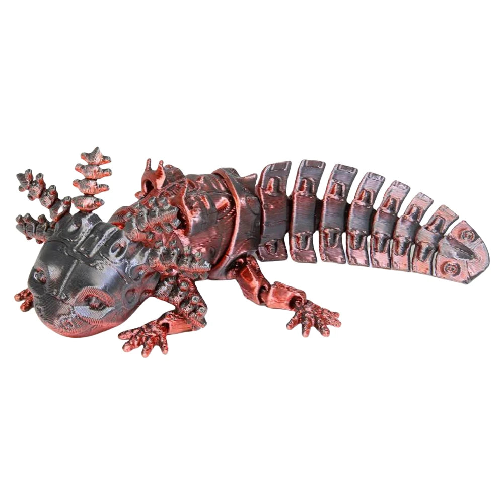 Articulated Mechanical Axolotl Figurine Collectible Axolotl Fidget Toy Executive Desk Toy for Stress Relief Home Decor