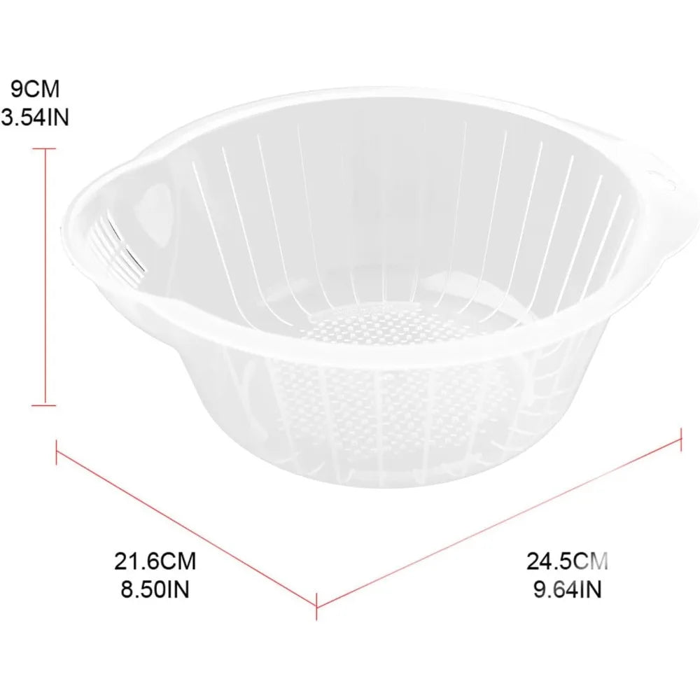 Rice Washing Bowl Colander Food Grade Fruits And Vegetables For Creative Design Helpful Kitch
