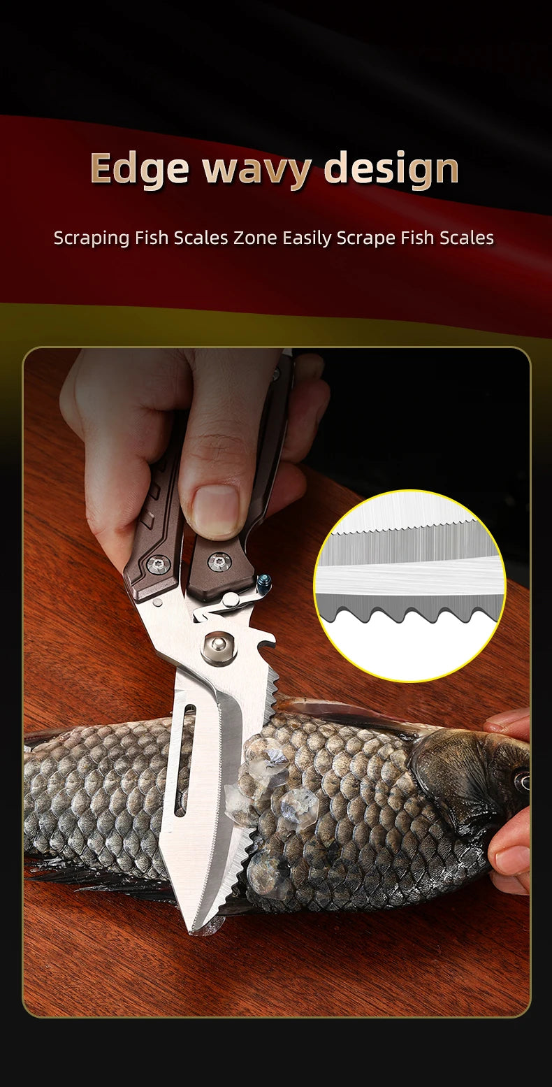 Heavy Duty Poultry Shears - A Must Have Kitchen Shears for Chicken and Meat Cutting - Stainless Food Kitchen Scissors