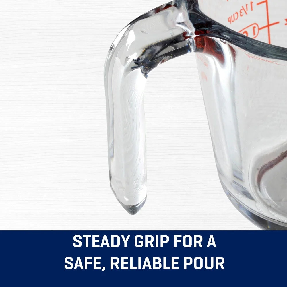 2 Pack Glass Measuring Cups 8oz Oven Microwave Dishwasher Safe Etched Metric Imperial Lines Easy Pouring Kitchen Tool