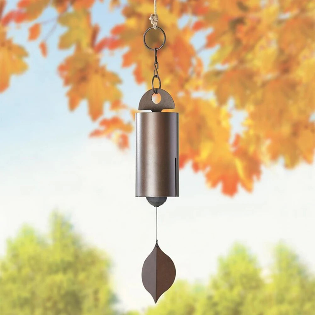 Copper Windchimes Retro Style Serenity Bell Wind Chimes Deep Resonance Deep Tone Cylinder for Patio Yard Porch Garden Decor
