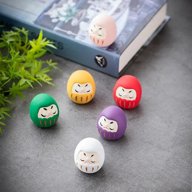 Japanese Ceramic Daruma Statue Daruma Tumbler Crafts Lucky Fortune Ornament Landscape Daruma Doll Fengshui Home Decor Gift