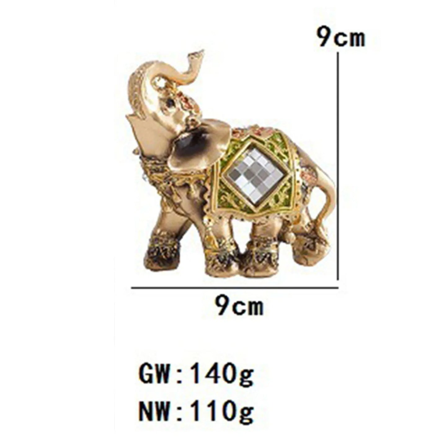 Cute Elephant Figurines Statue Creative Craft Tabletop Statue Suitable For Office Wine Cooler Decor Xuan-us