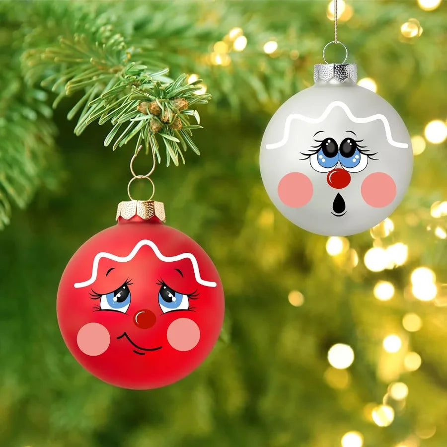27 Pcs Christmas Stickers Gingerbread Man Face Stickers for Crafts Decoration Candy Bags Water Bottles Cartoon Snowman Face Dec