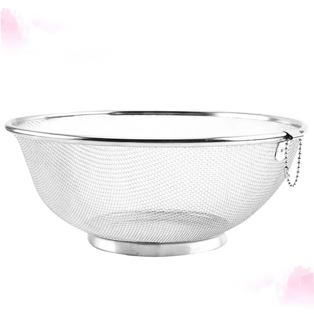 Fruit Wash Strainer Stainless Steel Drain Basket Vegetable Washing Basket Kitchen Tool