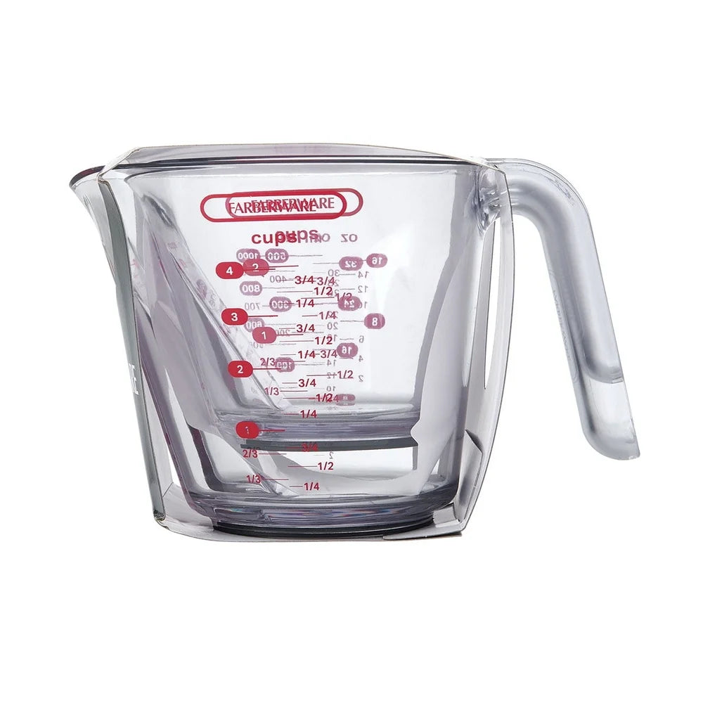 Professional Set of 2 Nesting Measuring Cups Easy Read Design Dishwasher Safe Space Saving Versatile Liquid Measuring Kitchen