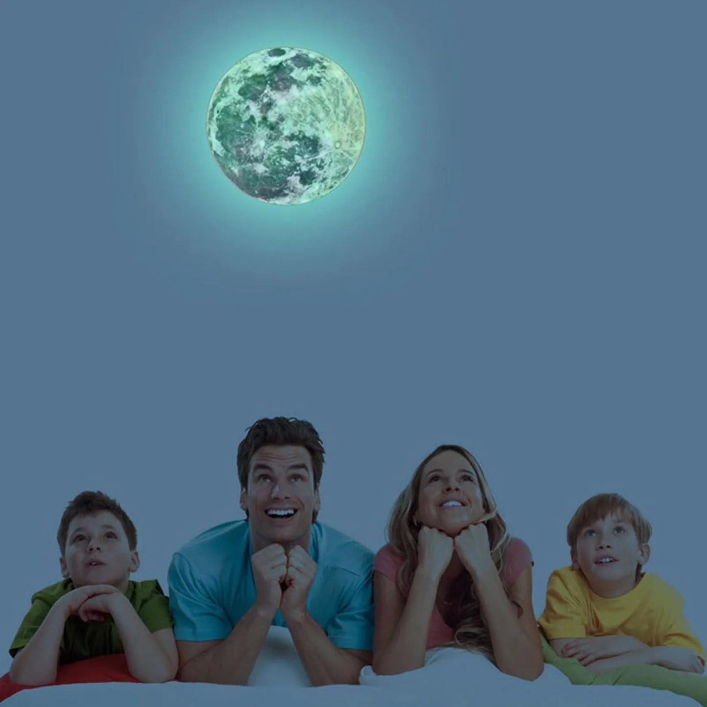 20cm3d Moon Fluorescent Wall Sticker Pvc Removable Luminous Sticker Creative Children'S Room Decoration Astronomy Enlightenment