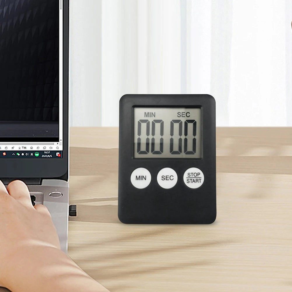 10-1PC Mini Electronic Timer Stopwatch LCD Display for Sports Exercise Baking Cooking Digital Timer Multi-Function Kitchen Timer