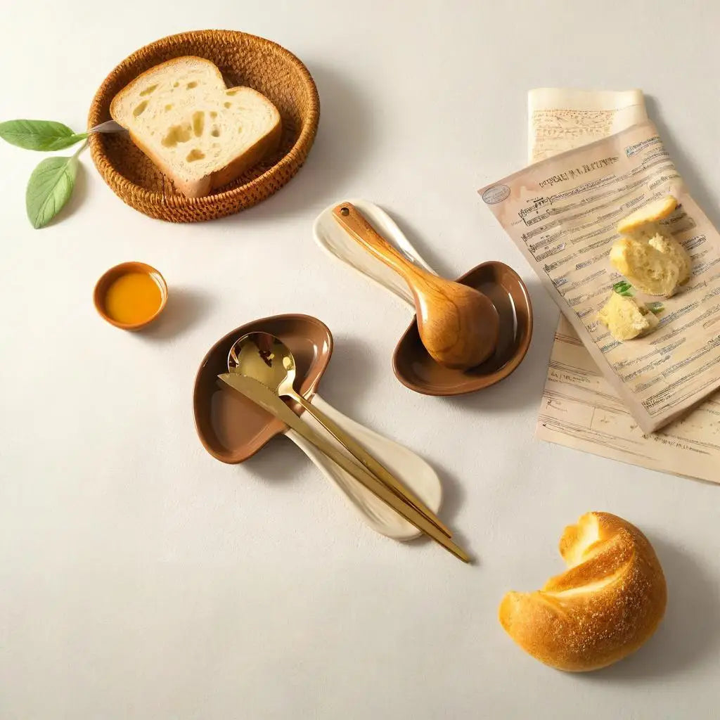 Ceramic Mushroom Soup Spoon Holder Vintage Style Kitchen Utensil Organizer High Appearance Level Home Dining Accessory
