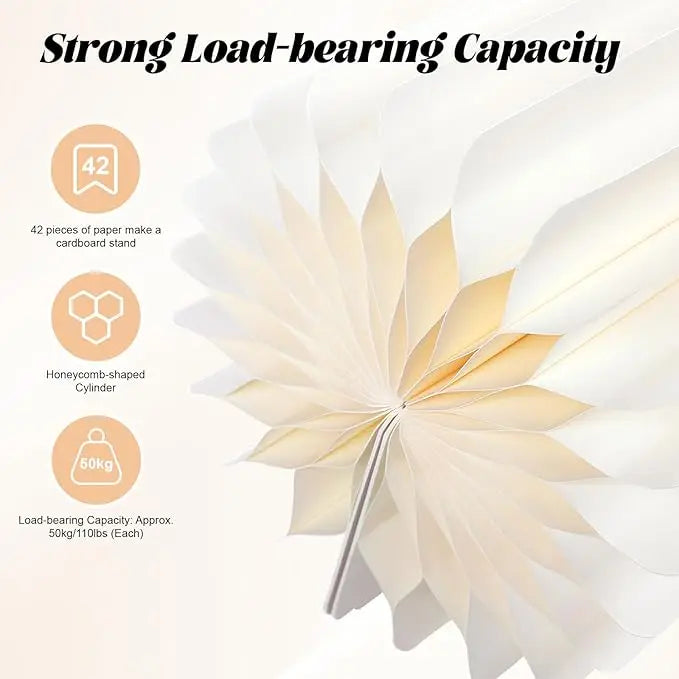 2 cylindrical flower stands, foldable PVC paper pillar display stand wedding center stand,suitable for birthday party decoration